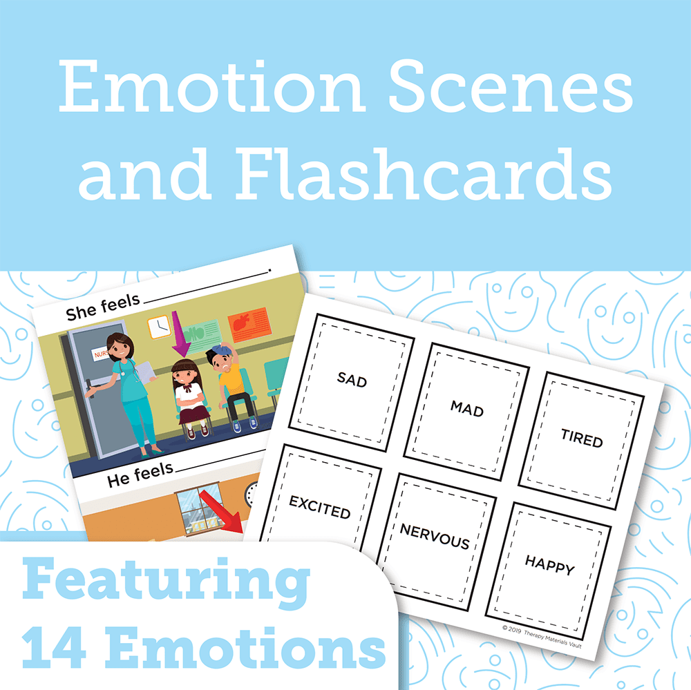 Emotion Scenes and Flashcards Featuring 14 Emotions TMV
