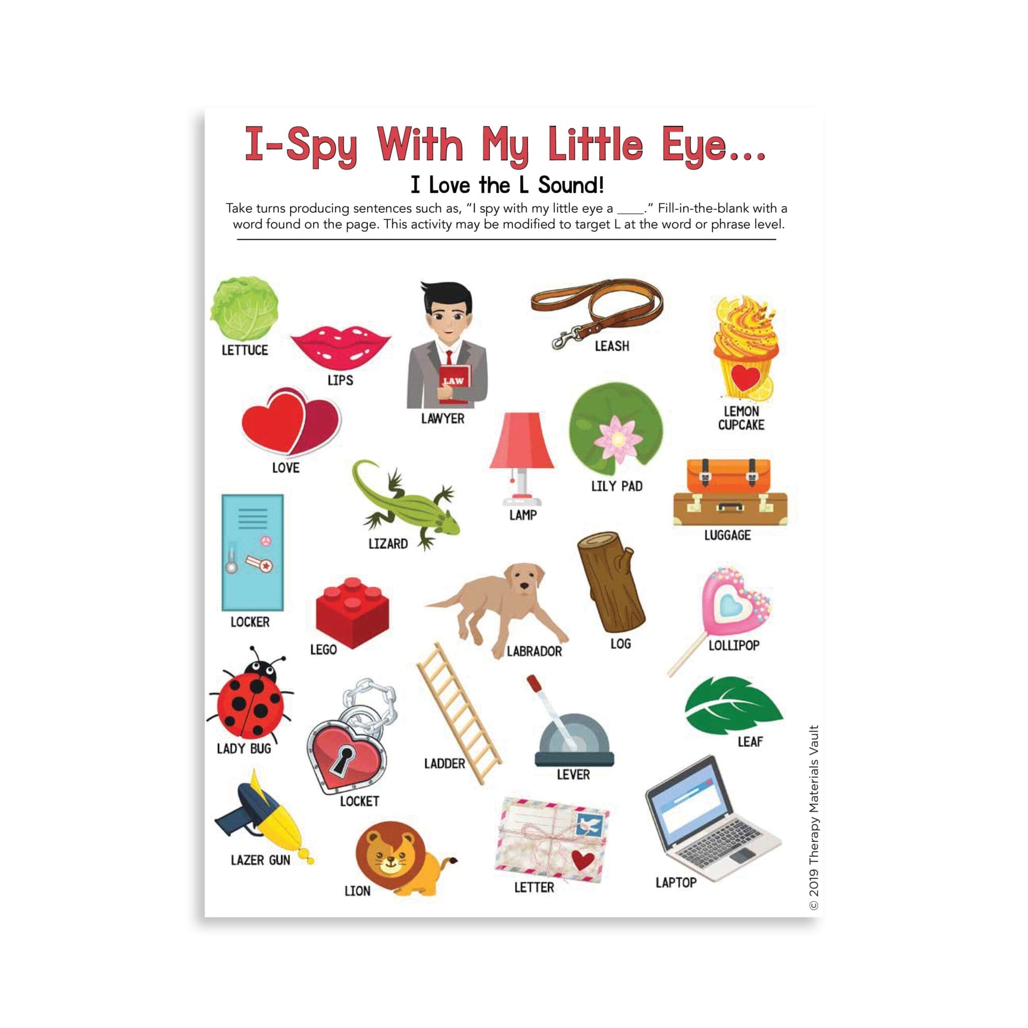I Love the L Sound! Valentine's Day Activities | TMV
