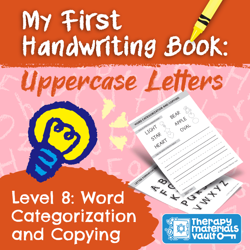 handwriting uppercase letters copying and categorization