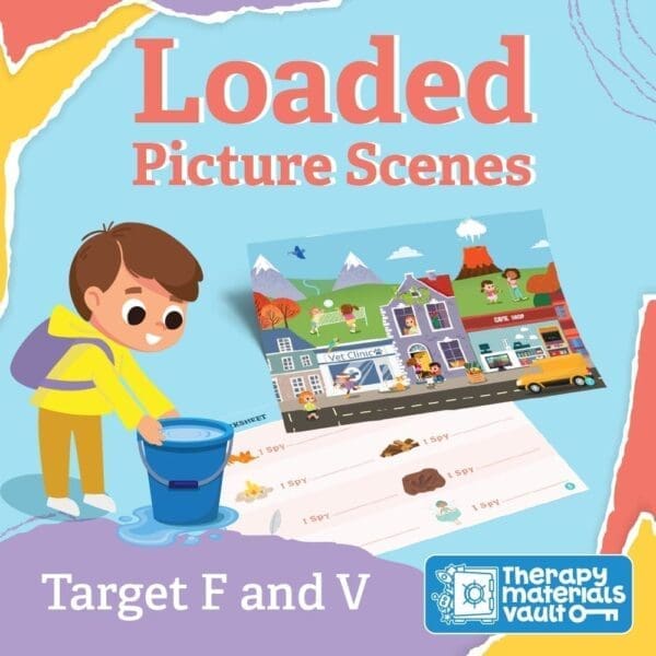loaded picture scene, articulation F, V