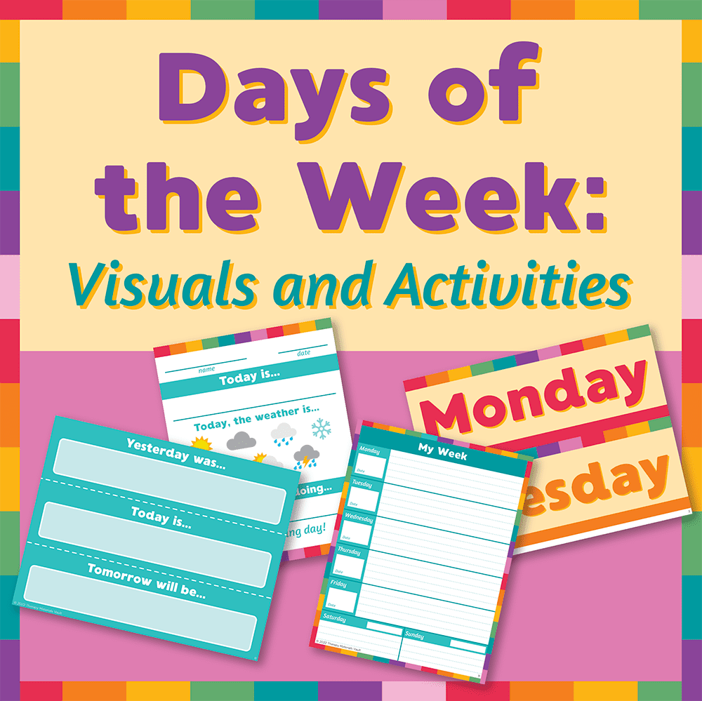 Days of the Week: Visuals and Activities | TMV
